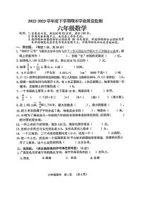 广西壮族自治区南宁市武鸣区2022-2023学年六年级下学期期末数学试卷