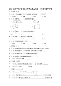 2022-2023学年广东省江门市鹤山市五年级（下）期末数学试卷