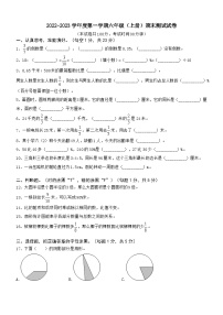 37，江苏省常州市武进区2022-2023学年六年级上学期数学期末测试试卷