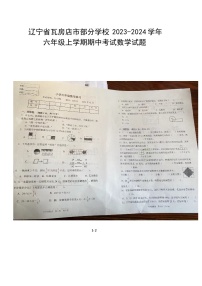 辽宁省大连市瓦房店市部分学校2023-2024学年六年级上学期期中考试数学试题