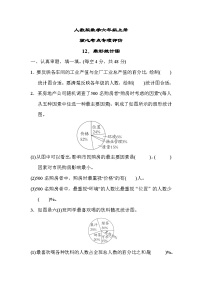 人教版数学六上 扇形统计图 核心考点测评（含答案）