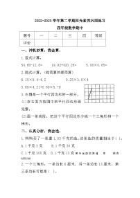 广东省深圳市宝安区振兴学校2022-2023学年四年级下学期期中素养练习数学试题