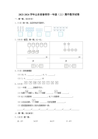 山东省泰安市2023-2024学年一年级上学期期中数学试卷