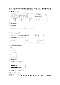 广东省清远市清城区2023-2024学年一年级上学期期中数学试卷