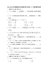 湖南省永州市新田县2023-2024学年六年级上学期期中数学试卷