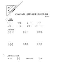 江苏省徐州市泉山区少华街第三小学2023-2024学年六年级上学期数学期中试卷