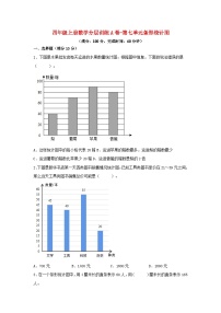 人教版7 条形统计图单元测试同步训练题