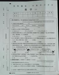 吉林省白城市通榆县育才学校第二小学联合2023-2024学年五年级上学期11月月考数学试题