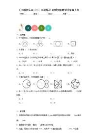 小学数学北师大版六年级上册2 圆的认识（二）精练