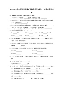 2022-2023学年河南省驻马店市确山县五年级（上）期末数学试卷