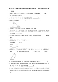 2022-2023学年河南省周口市西华县四年级（下）期末数学试卷