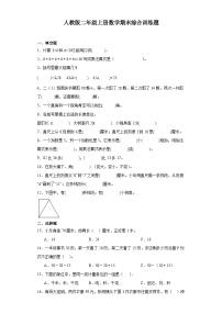 期末综合训练题（试题）人教版二年级上册数学