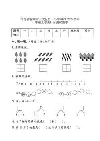 江苏省徐州市云龙区徐州市巴山小学2023-2024学年一年级上学期11月月考数学试题