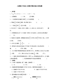 期末综合训练题（试题）-六年级上册数学人教版