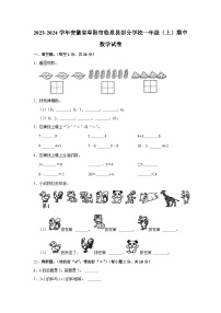 安徽省阜阳市临泉县部分学校2023-2024学年一年级上学期期中数学试卷