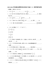 2023-2024学年湖北省黄冈市红安县六年级上学期期中数学试卷（含答案）