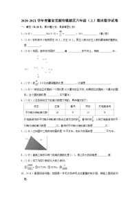 安徽省芜湖市镜湖区2020-2021学年六年级上学期期末数学试卷
