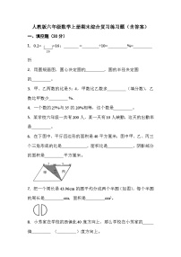 人教版六年级数学上册期末综合复习练习题（含答案）