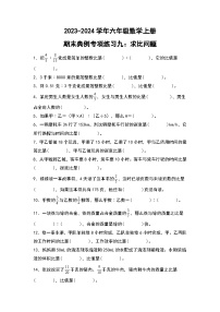 人教版2023-2024学年六年级数学上册期末典例专项练习九：求比问题（原卷版+答案解析）