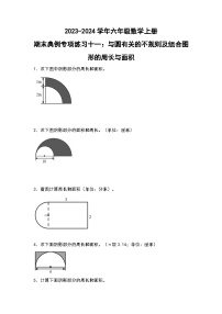 人教版2023-2024学年六年级数学上册期末典例专项练习十一：与圆有关的不规则及组合图形的周长与面积（原卷版+答案解析）