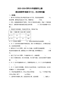 人教版2023-2024学年六年级数学上册期末典例专项练习十三：百分率问题（原卷版+答案解析）