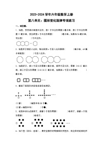 人教版2023-2024学年六年级数学上册第八单元：图形变化规律专项练习（原卷版+答案解析）