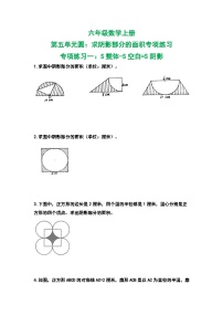 人教版人教版六年级数学上册 第五单元圆：求阴影部分的面积专项练习（原卷版）