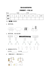 期末综合素养测评卷（试题）-一年级上册数学苏教版