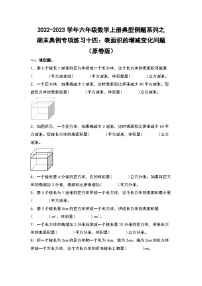 【典例专练篇】期末典例专项练习十四：表面积的增减变化问题-2022-2023学年六年级数学上册典型例题系列（原卷版+解析版）苏教版