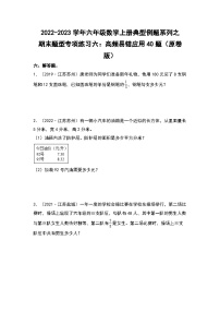 【题型专练篇】期末题型专项练习六：高频易错应用40题-2022-2023学年六年级数学上册典型例题系列（原卷版+解析版）苏教版