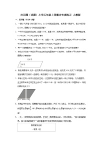 期末专项练习应用题（试题）-五年级上册数学人教版1