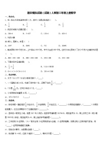 期末模拟试题（试题）-三年级上册数学人教版2