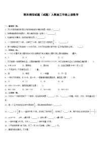 期末模拟试题（试题）人教版三年级上册数学