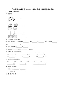 广东省湛江市廉江市2020-2021学年一年级上学期期末数学试卷