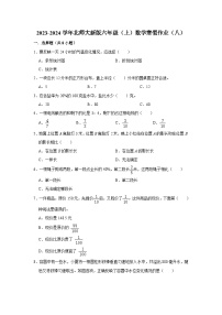 寒假作业（八）（作业）北师大版六年级上册数学