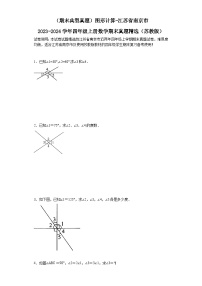 （期末典型真题）图形计算-江苏省南京市2023-2024学年四年级上册数学期末真题精选（苏教版）