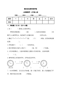 期末综合素养测评卷（试题）-二年级上册数学人教版1