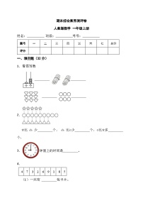 期末综合素养测评卷（试题）-一年级上册数学人教版2