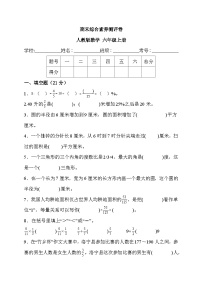 期末综合素养测评卷（试题）-六年级上册 数学人教版