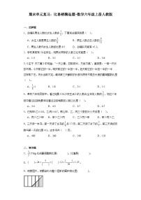 期末单元复习：比易错精选题-数学六年级上册人教版