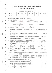 广东省湛江市麻章区2022-2023学年五年级下学期期末考试数学试题