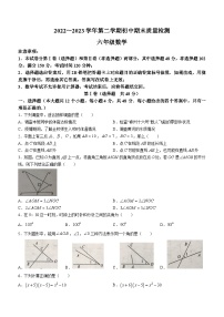 山东省泰安市东平县2022-2023学年六年级下学期期末数学试题（五四制）