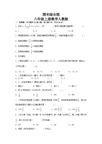 期末综合练(试题)-六年级上册数学人教版