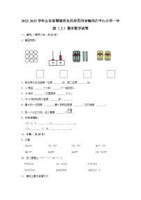 2022-2023学年山东省聊城市东昌府区闫寺镇冯庄中心小学一年级（上）期末数学试卷