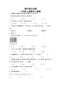 期中综合训练+1-4单元（试题）-2023-2024学年六年级上册数学人教版