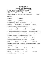 期末综合练习(试题)--2023-2024学年六年级上册数学人教版