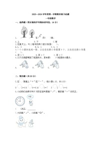 期末练习（试题）-一年级上册数学北师大版