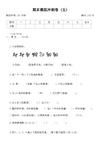 期末模拟冲刺卷(五)（试题）人教版一年级上册数学