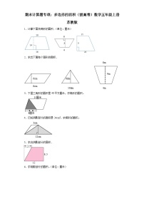 期末计算题专项：多边形的面积（拔高卷）数学五年级上册苏教版