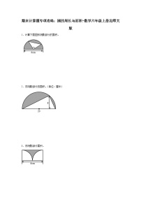 期末计算题专项攻略：圆的周长与面积-数学六年级上册北师大版